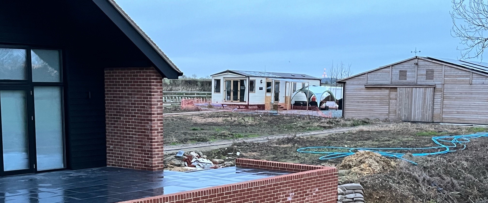 Static caravan used during a self build project from The UK Caravan Centre