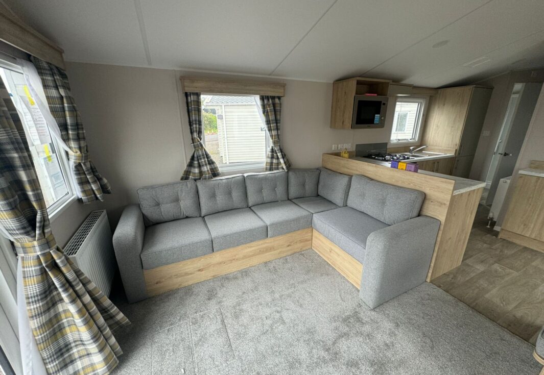 New Atlas Mirage 28x12 2 Bedroom static caravan lounge