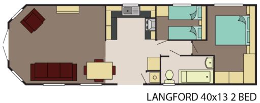 Langford 2 bed Delta static caravan mobile home