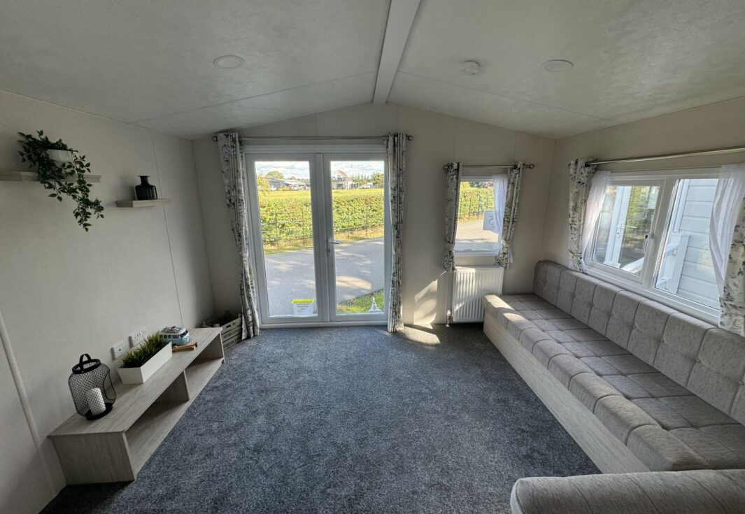 Delta Saffron  2023 static caravan living area