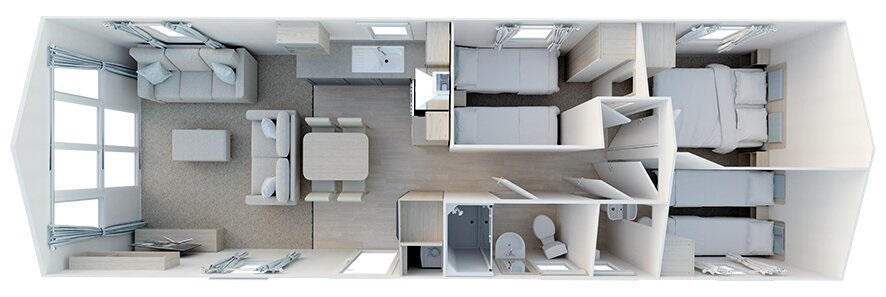 Willerby Malton floor plan layout static caravan mobile home
