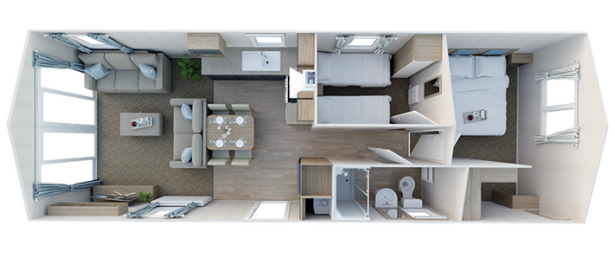 Willerby Malton35x12 2 bedroom floorplan layout static caravan mobile home