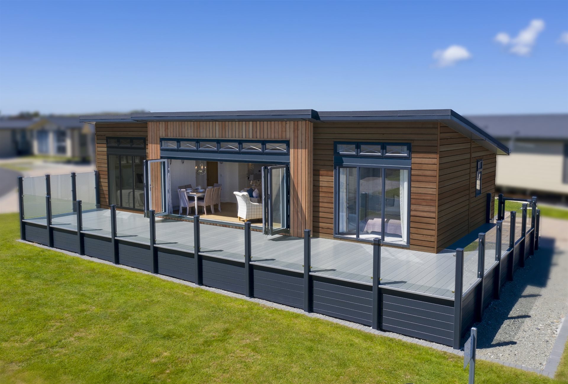 New Landscape Living Augustine luxury lodge twin unit static caravan mobile home bespoke