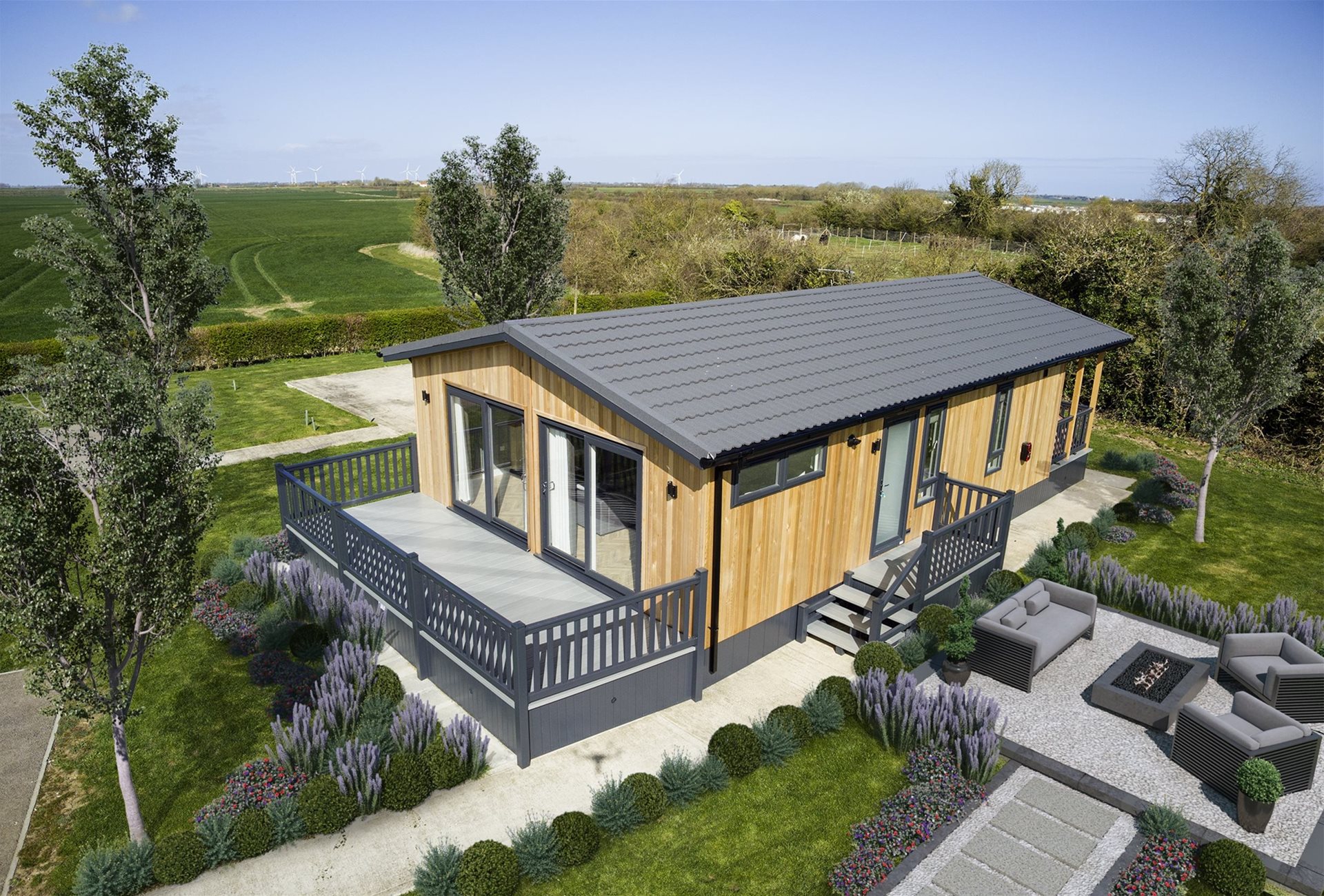 New Landscape Living Portchester luxury lodge twin unit static caravan mobile home bespoke
