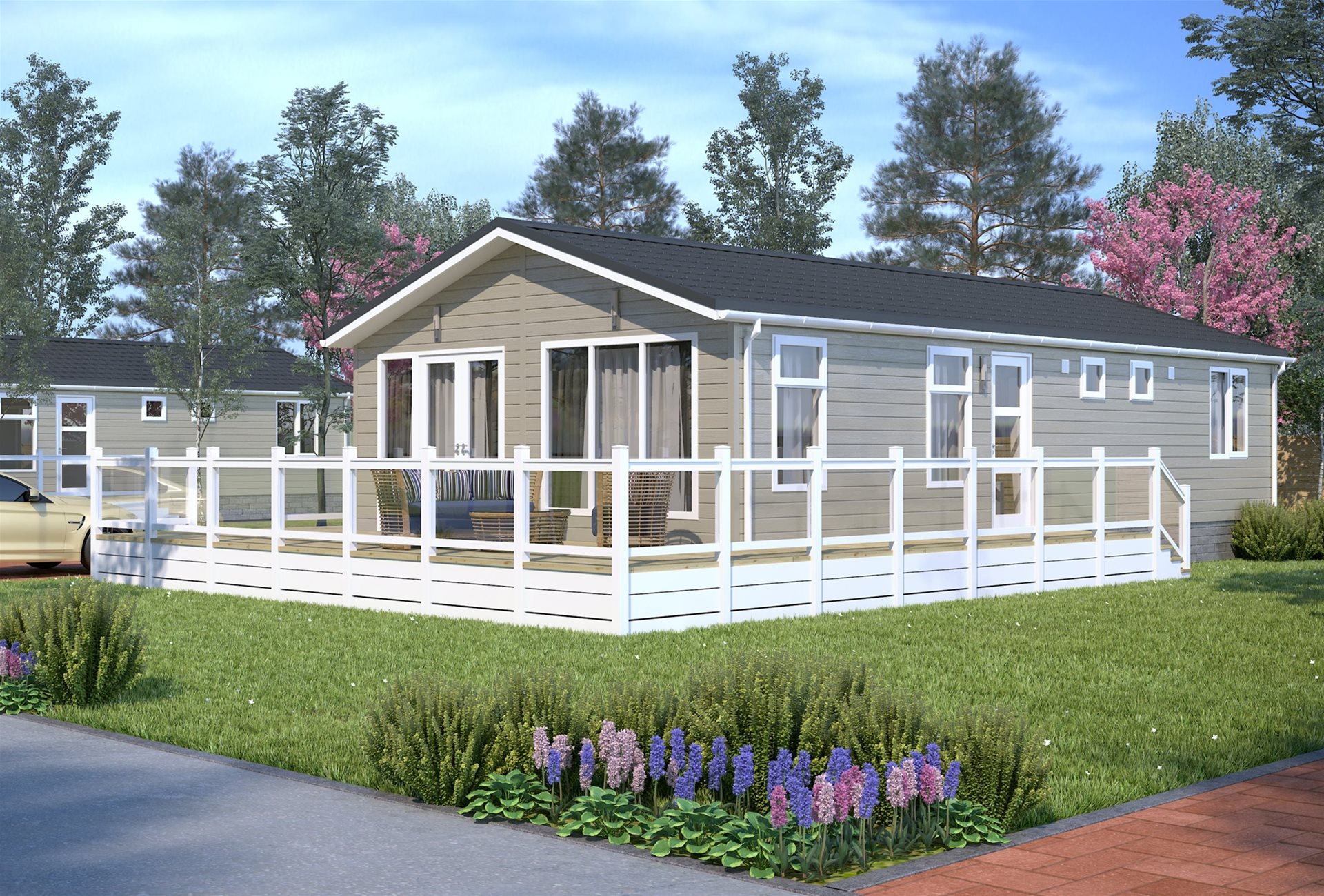 New Landscape Living Sandringham luxury lodge twin unit static caravan mobile home bespoke