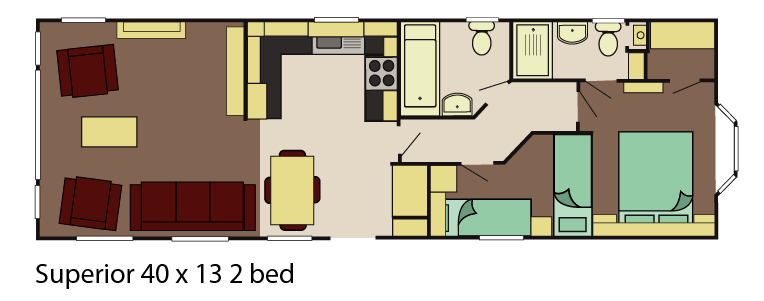 Delta Superior-40x13-2-bed Floor Plan