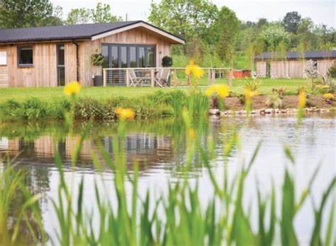 Luxury lodges by a lake