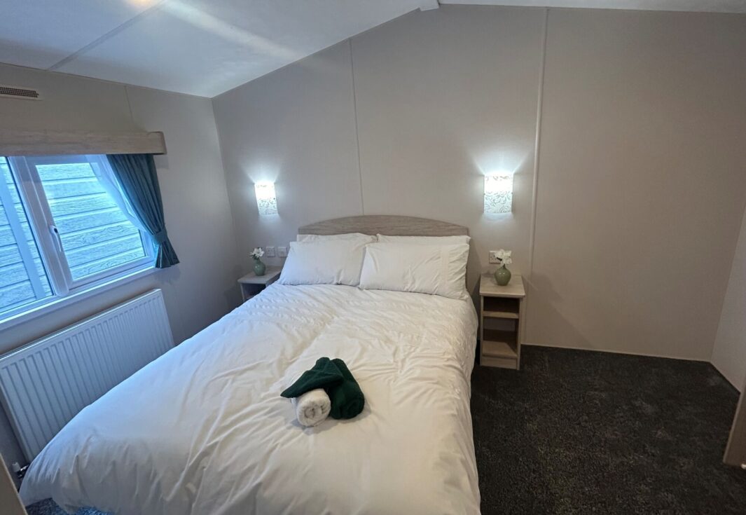 New Delta Saffron Lodge Static Caravan main bedroom