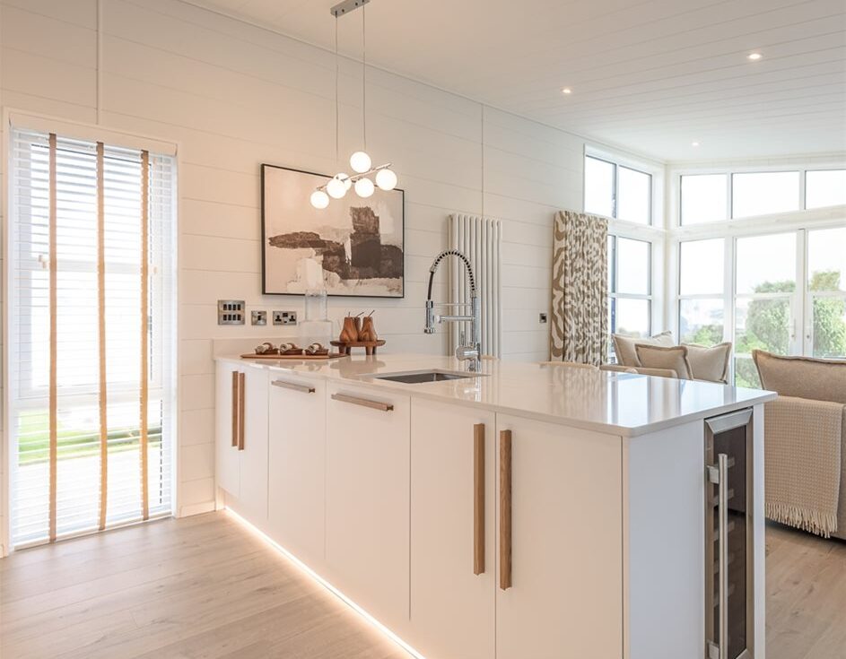 Landscape Living Bespoke Lodge static caravan Woolacombe breakfast bar
