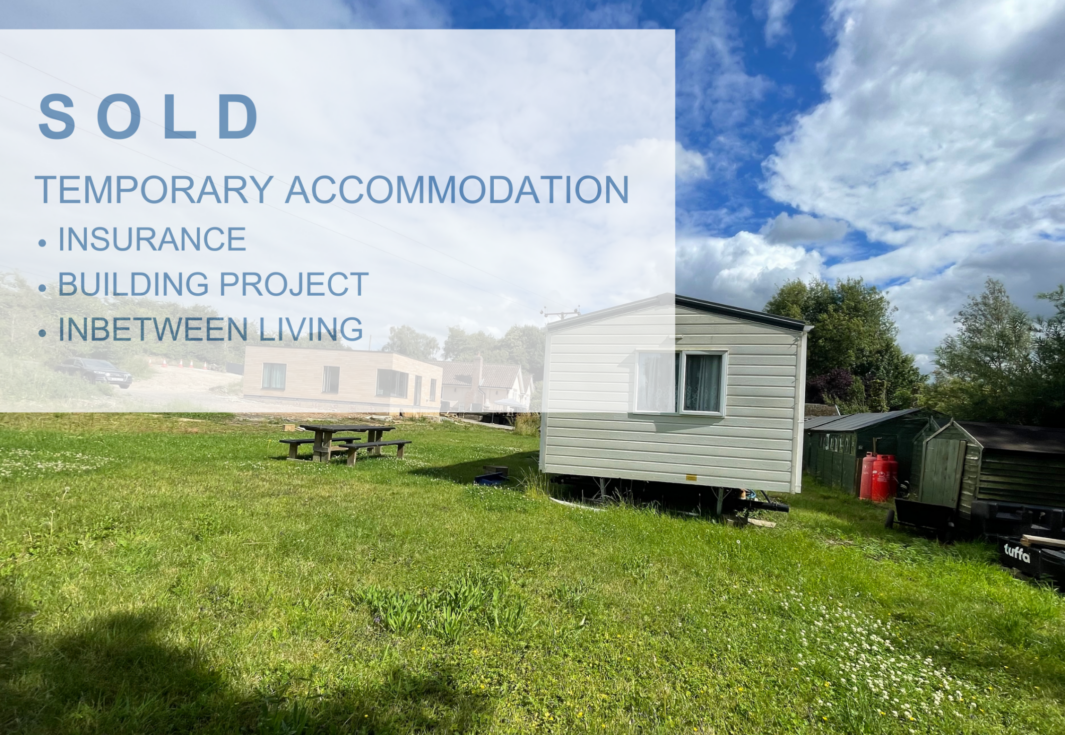 Temporary accommodation static caravan