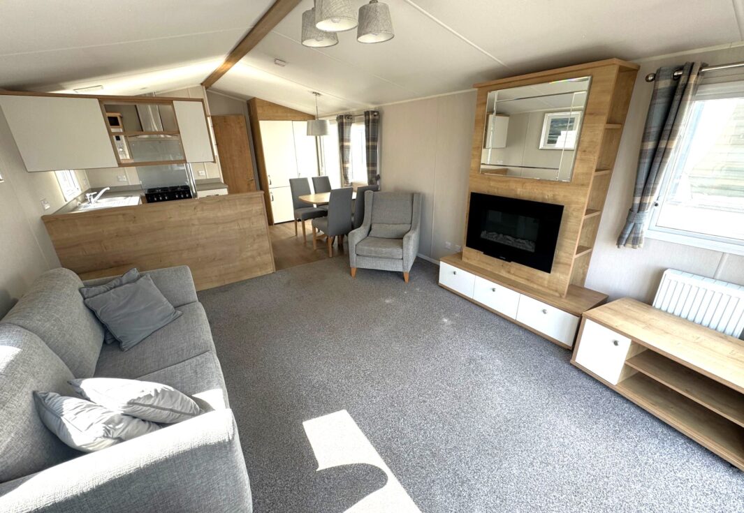 2019 Preowned Willerby Avonmore 38x12 2 Bed Static caravan open plan lounge kitchen