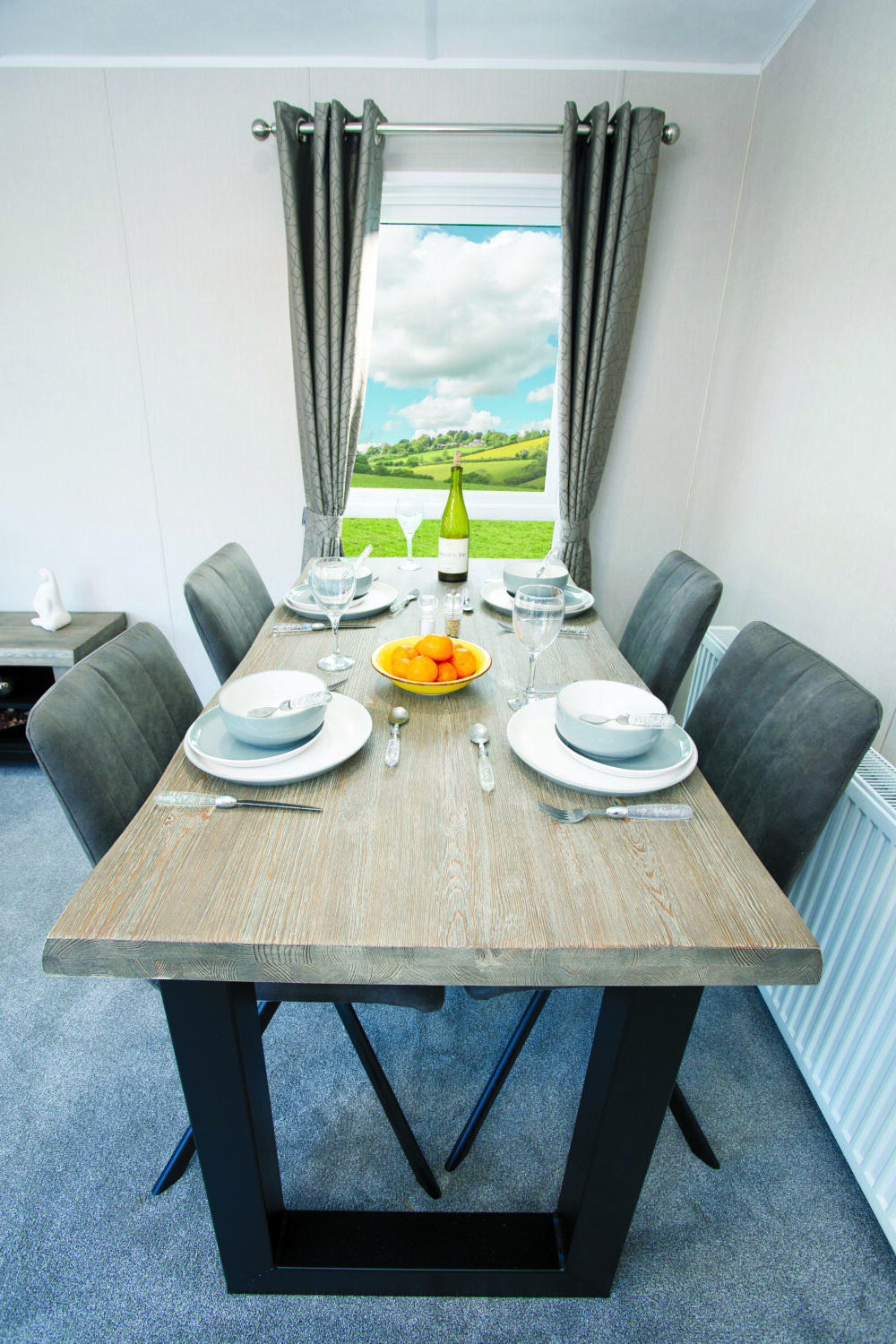 New Delta Athena Static Caravan dining area