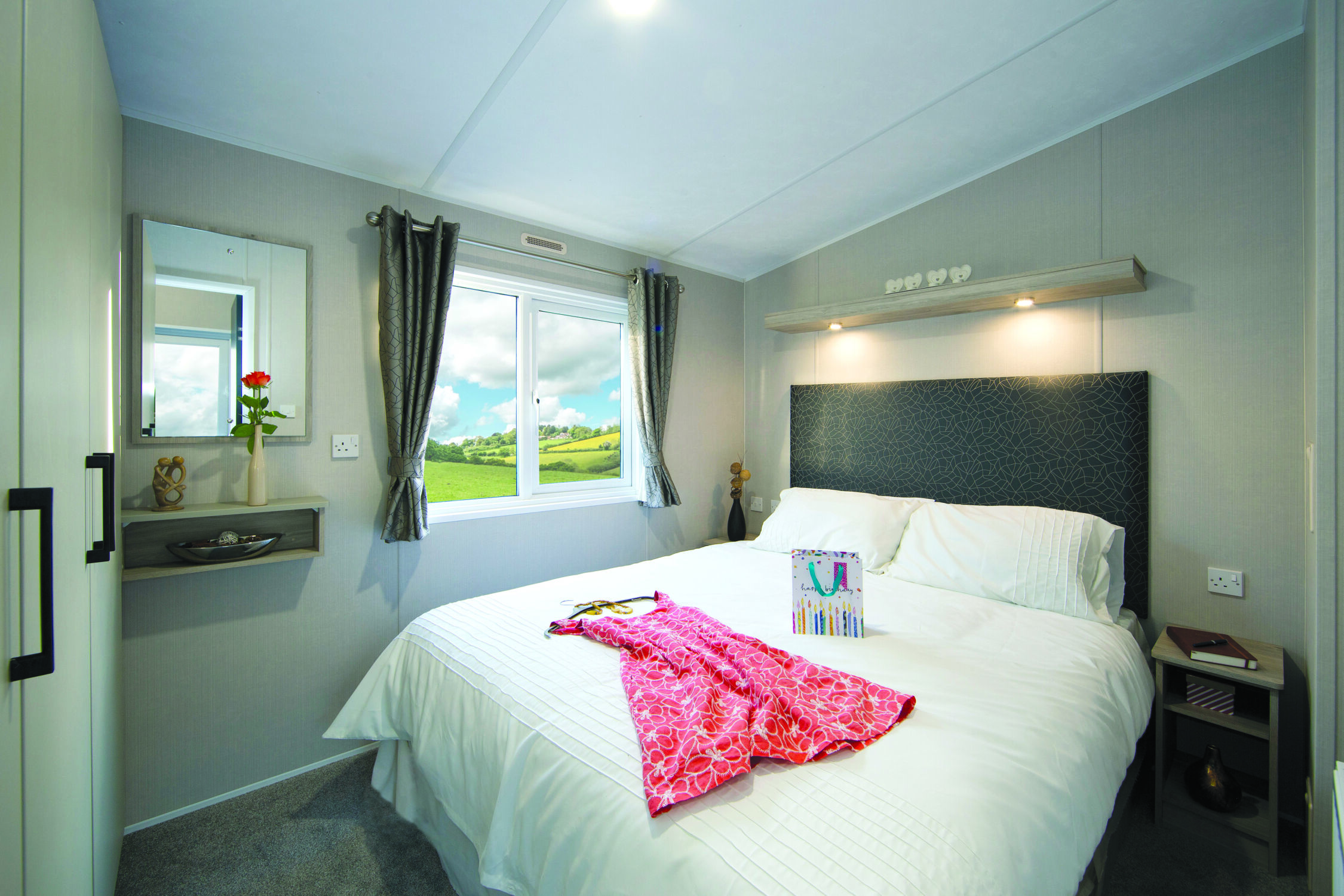 New Delta Athena Static Caravan Master bedroom