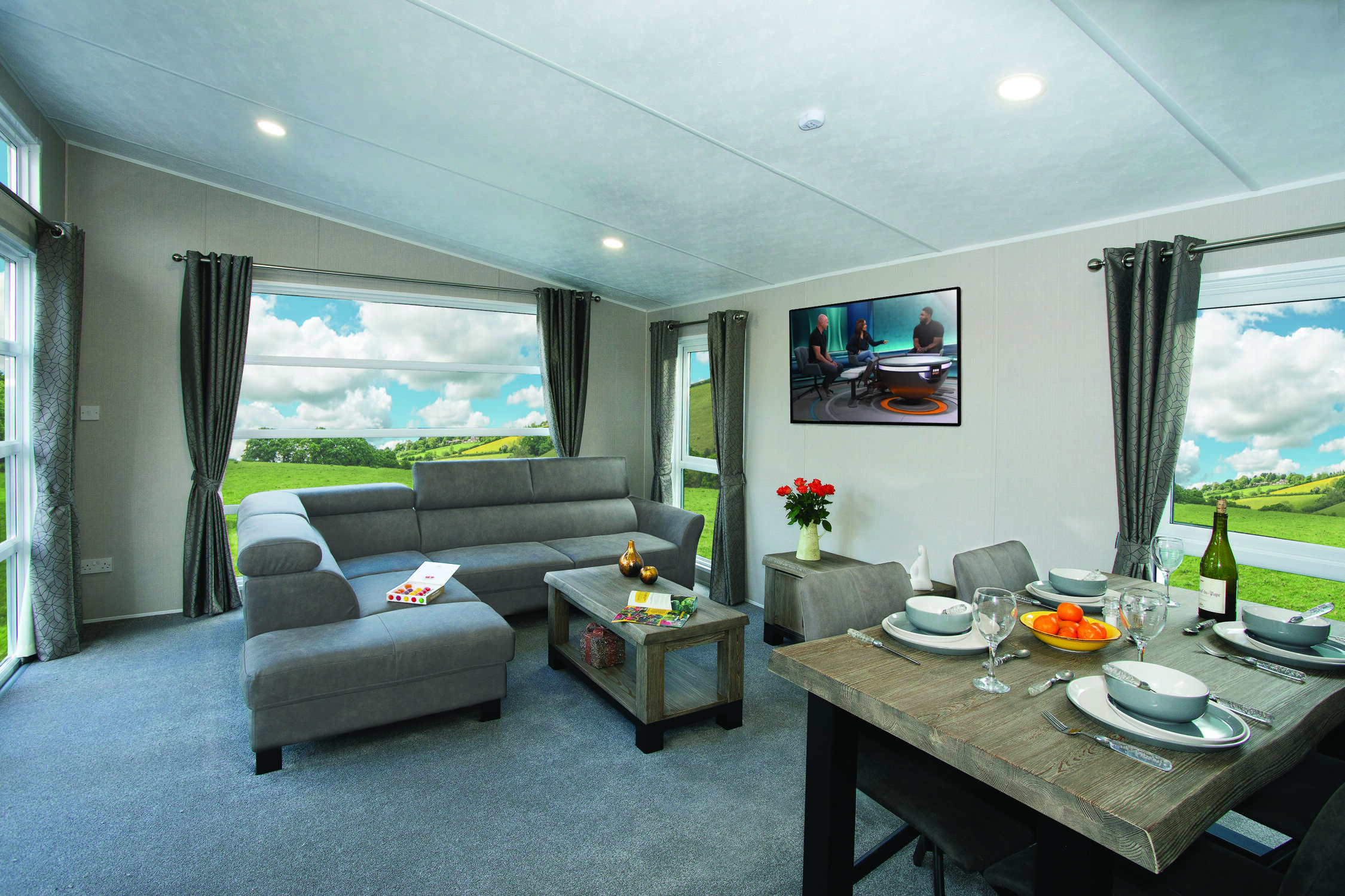 New Delta Athena Static Caravan lounge diner