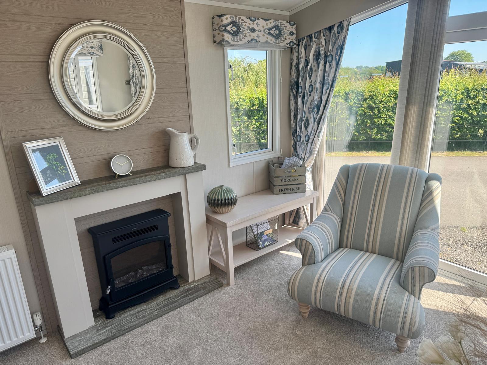 New Carnaby Lakehouse Lodge Static Caravan armchair