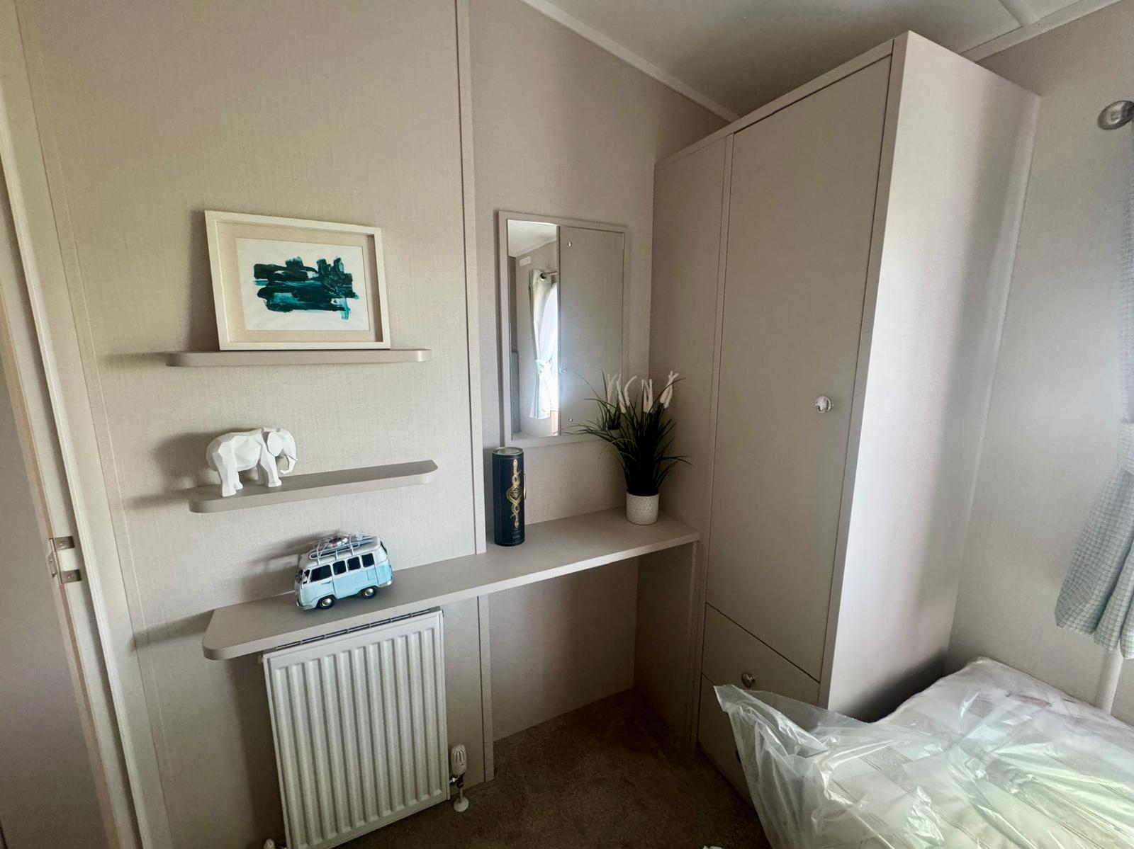 New Carnaby Lakehouse Lodge Static Caravan second bedroom wardrobe