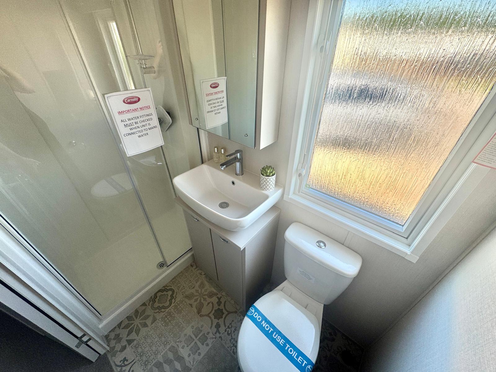 New Carnaby Lakehouse Lodge Static Caravan shower