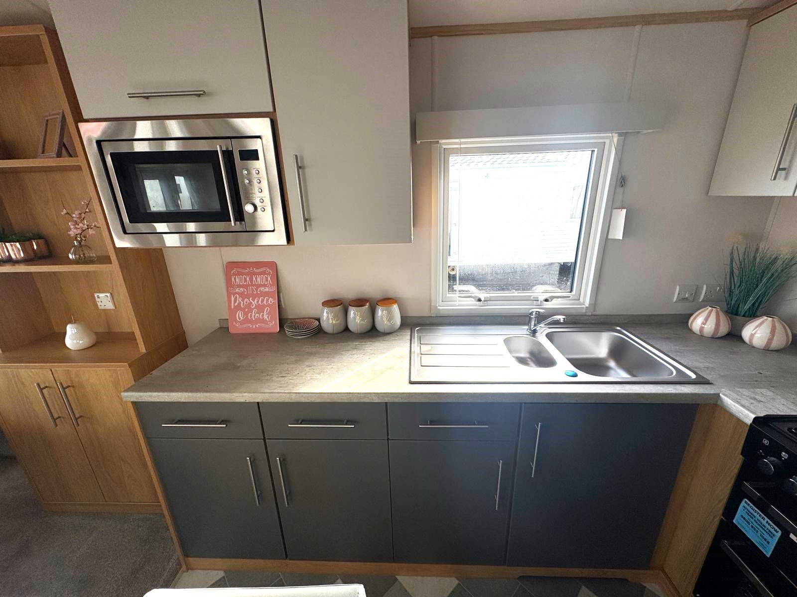 New Carnaby Silverdale Static Caravan two tone kitchen