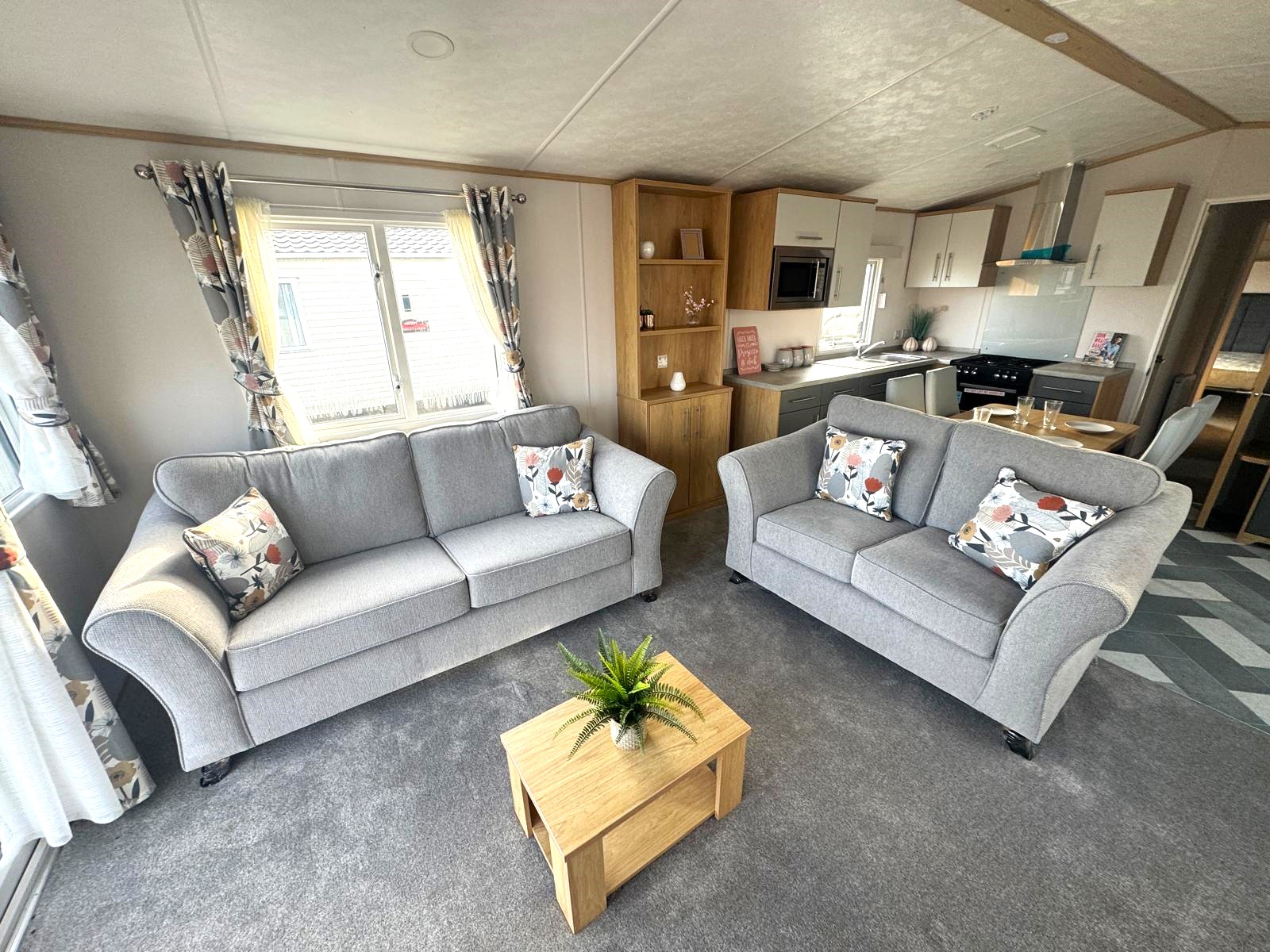 New Carnaby Silverdale Static Caravan Open Plan Living Area