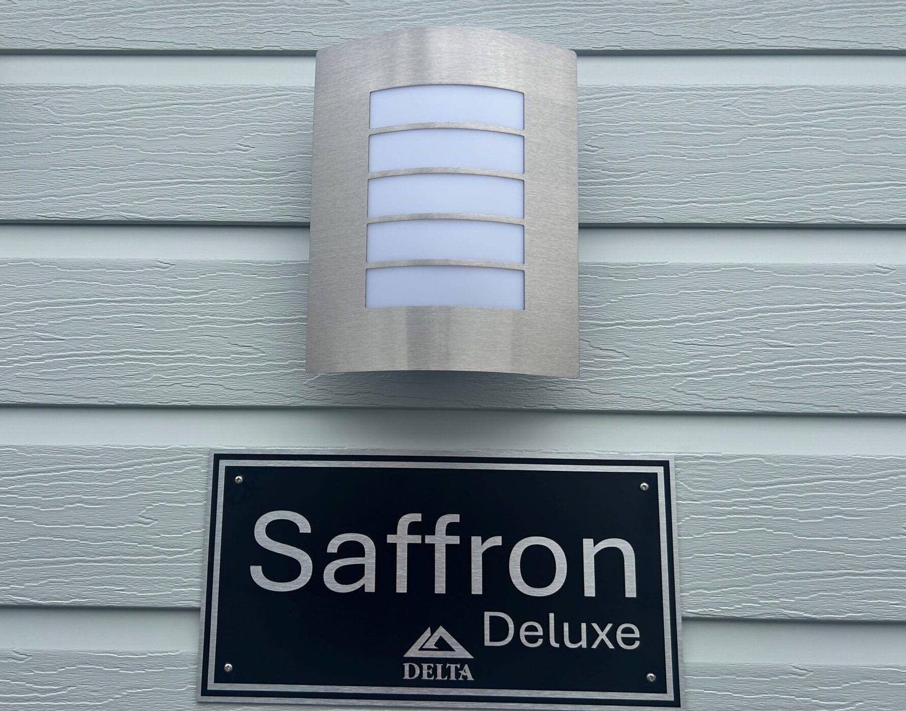 New Delta Saffron Deluxe Static Caravan exterior light