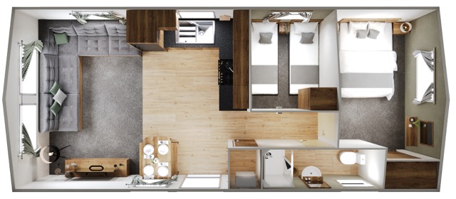 28 x 12 - 2 Bed