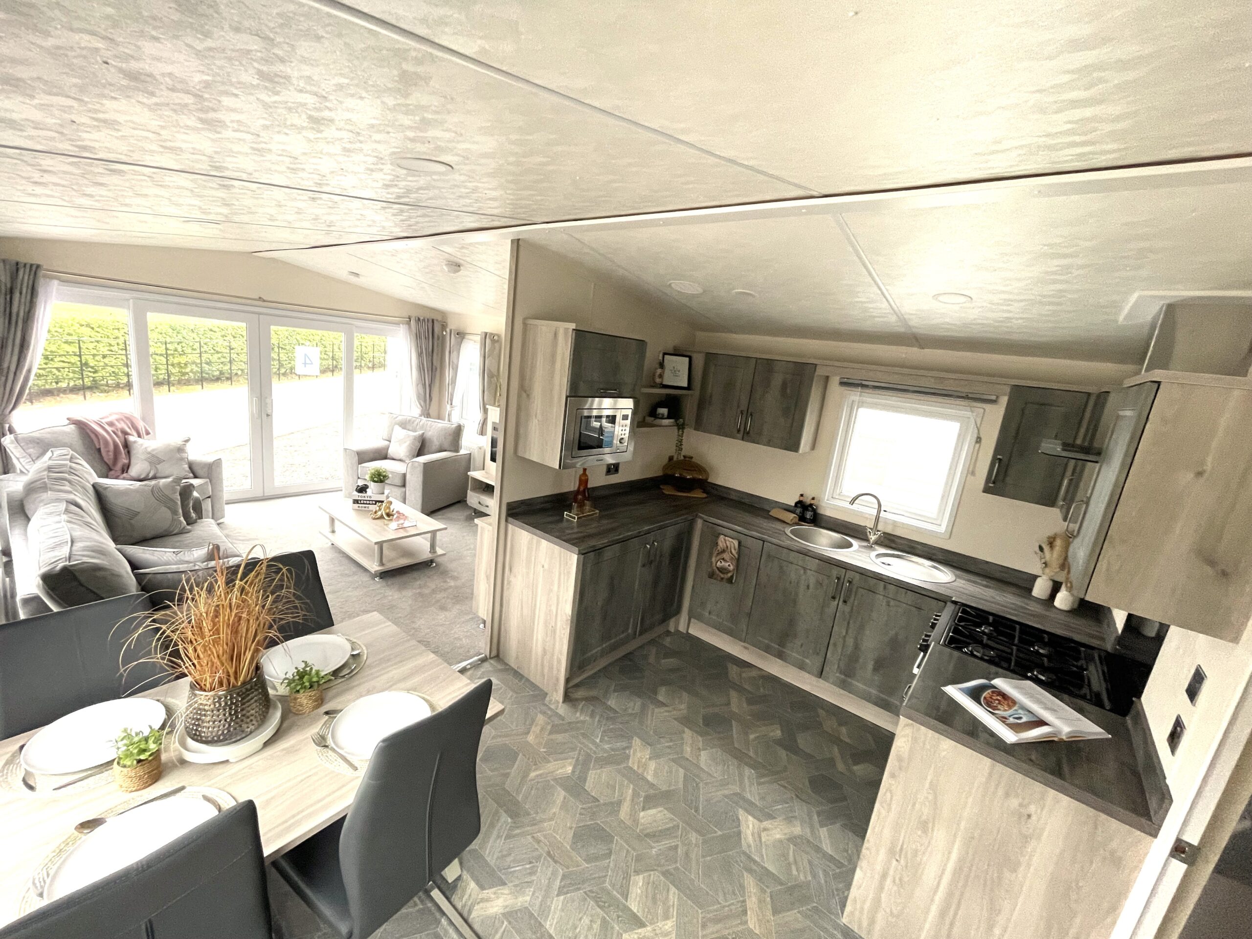 Delta Superior static caravan open plan living