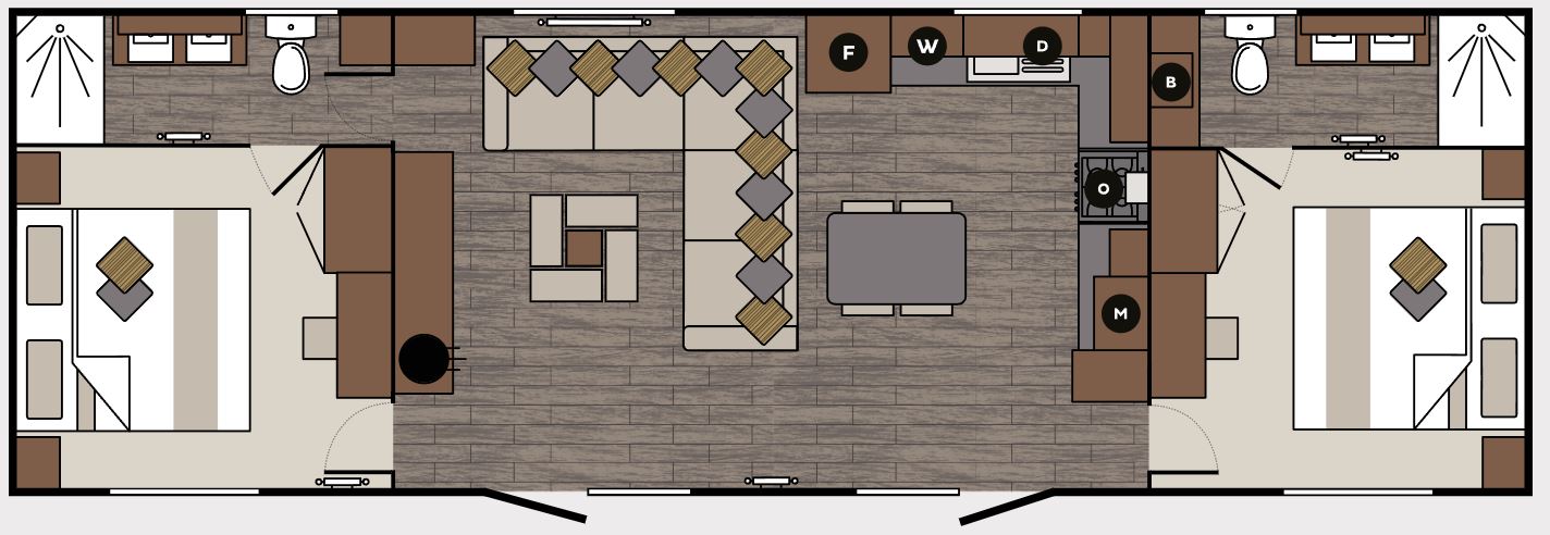 41 x 13 2 Bed