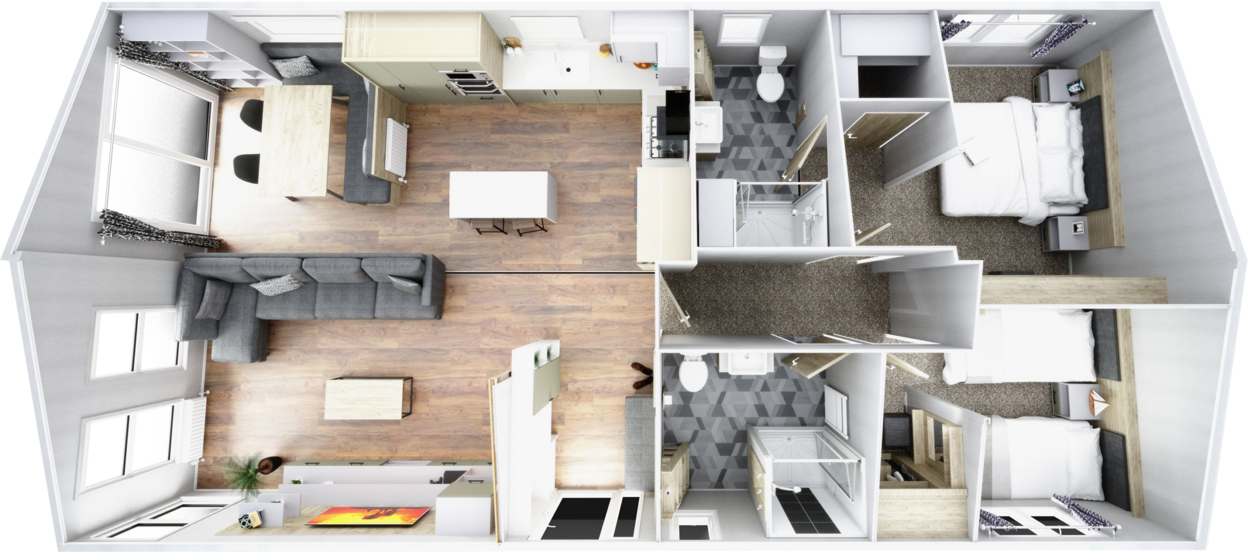 40 x 20 2 Bed - £79,995