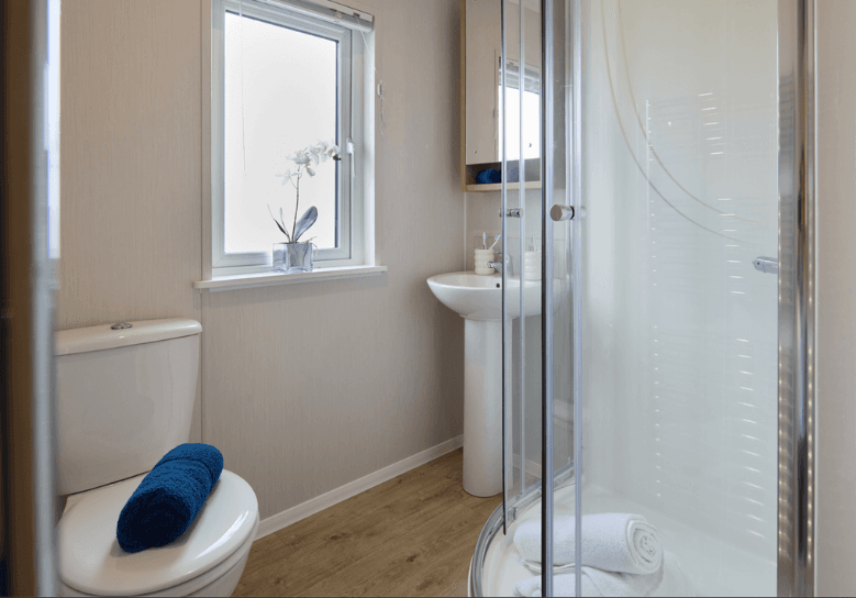 New Willerby New Holland Lodge static caravan ensuite shower room