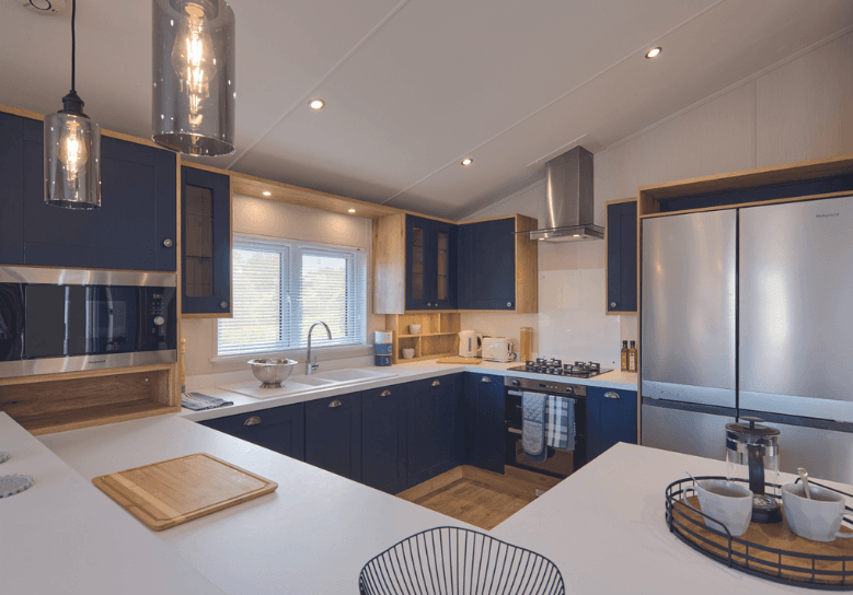 New Willerby New Holland Lodge static caravan kitchen