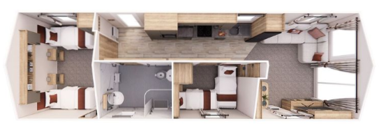 New Willerby Rio Access 38x12 2 Bed Floorplan Static caravan