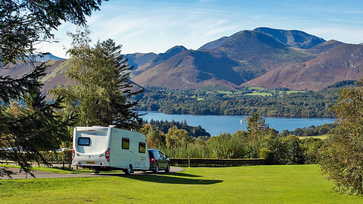 touring caravan countryside