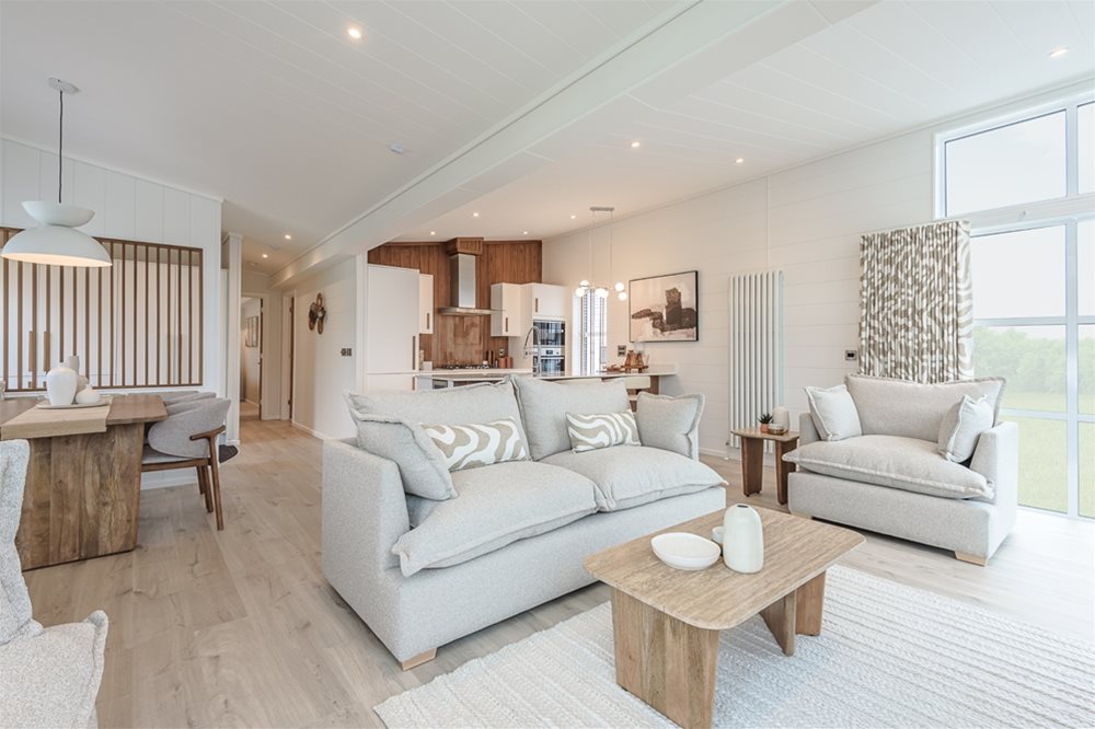 Landscape Living Bespoke Lodge static caravan Woolacombe open plan living
