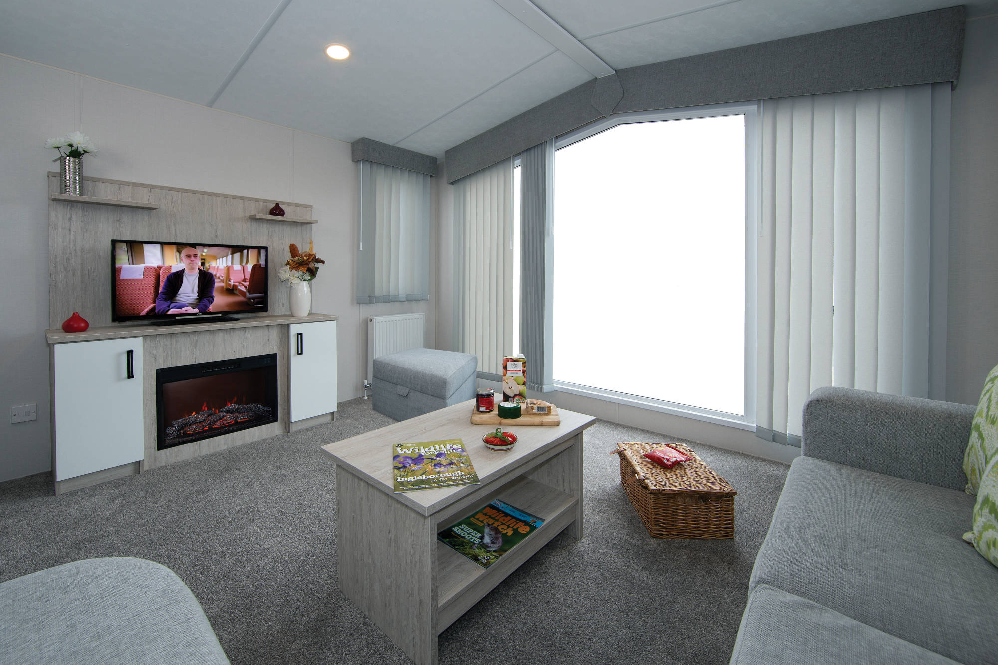 New Delta Asmara Static caravan lounge with electric fire
