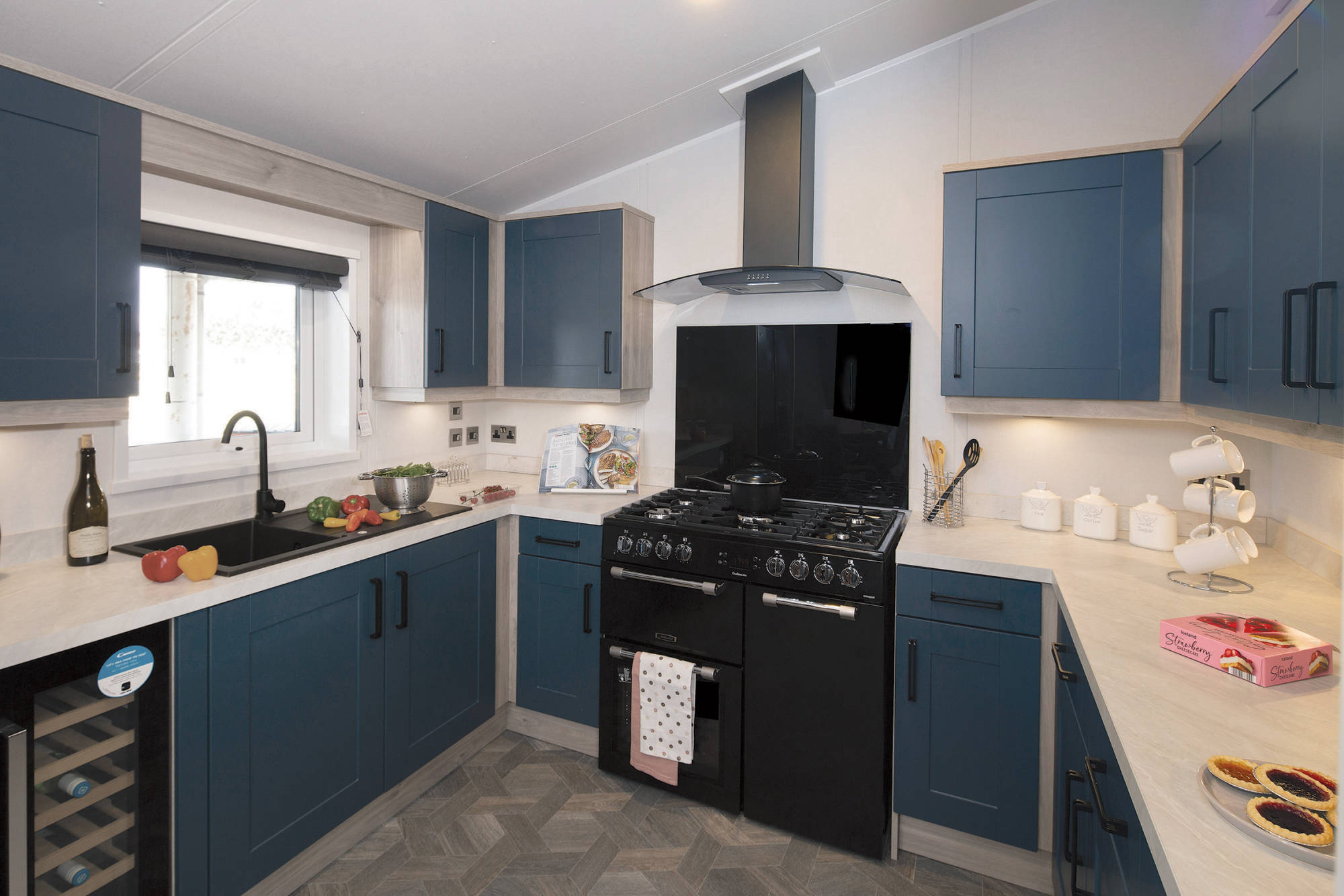 New Delta Brentwood Static Caravan Residential Twin Lodge kitchen