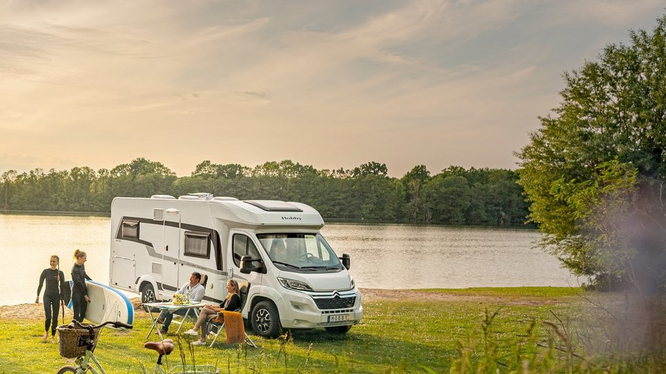 motorhome parked up
