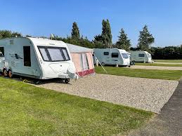 touring caravan set up