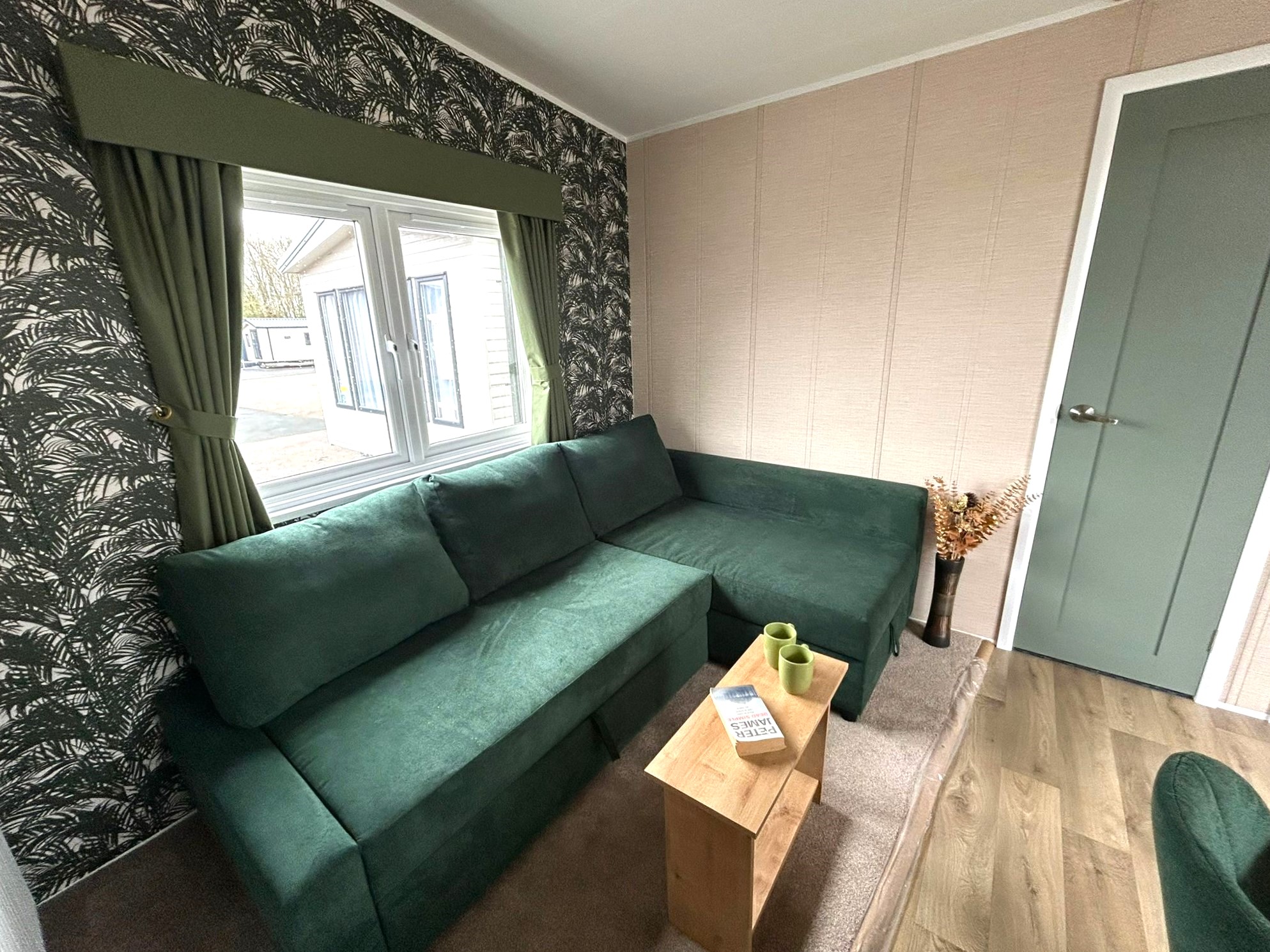 New Delta Cottage static caravan tiny home lounge
