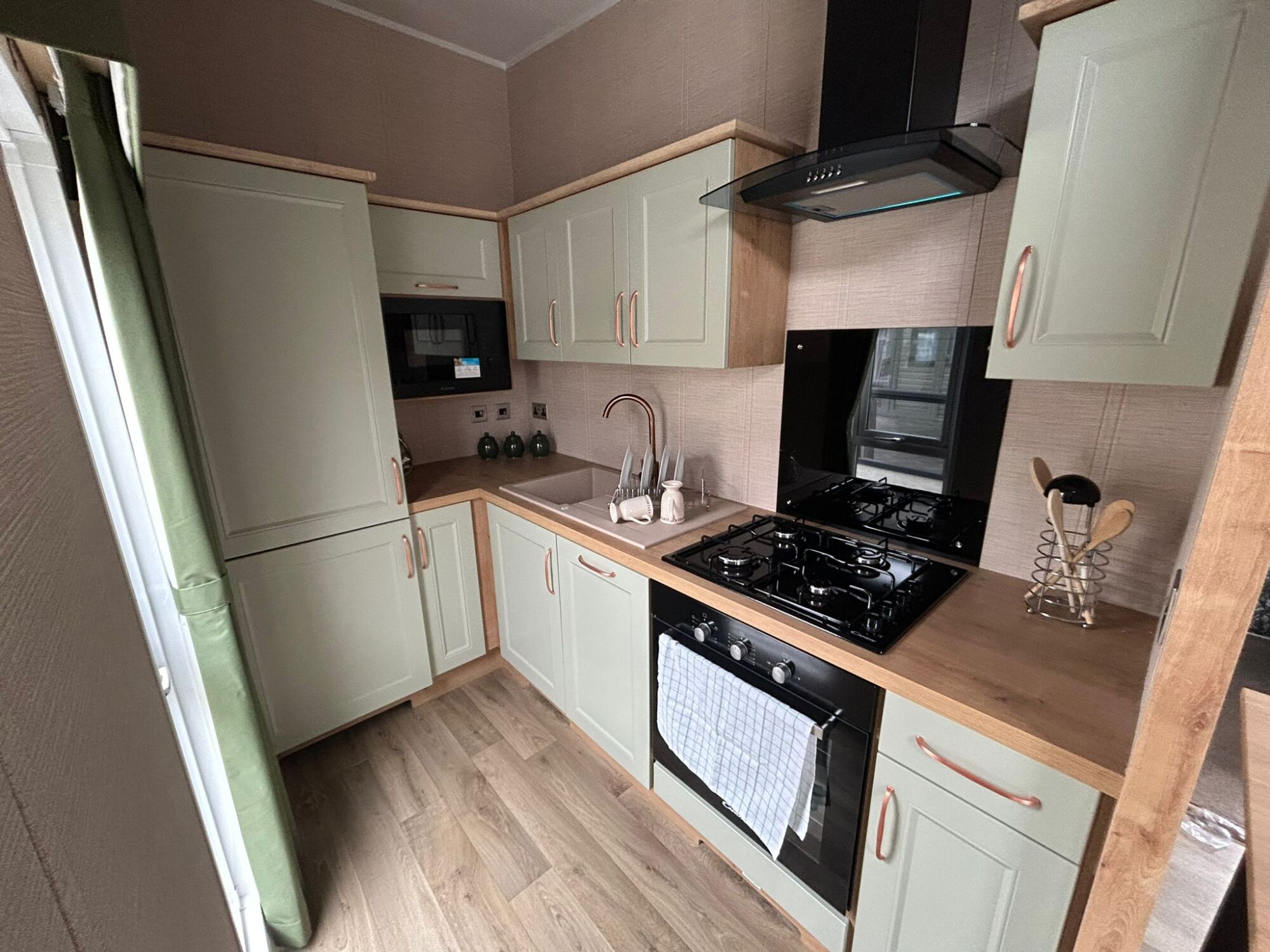 New Delta Cottage Micro Home static caravan kitchen