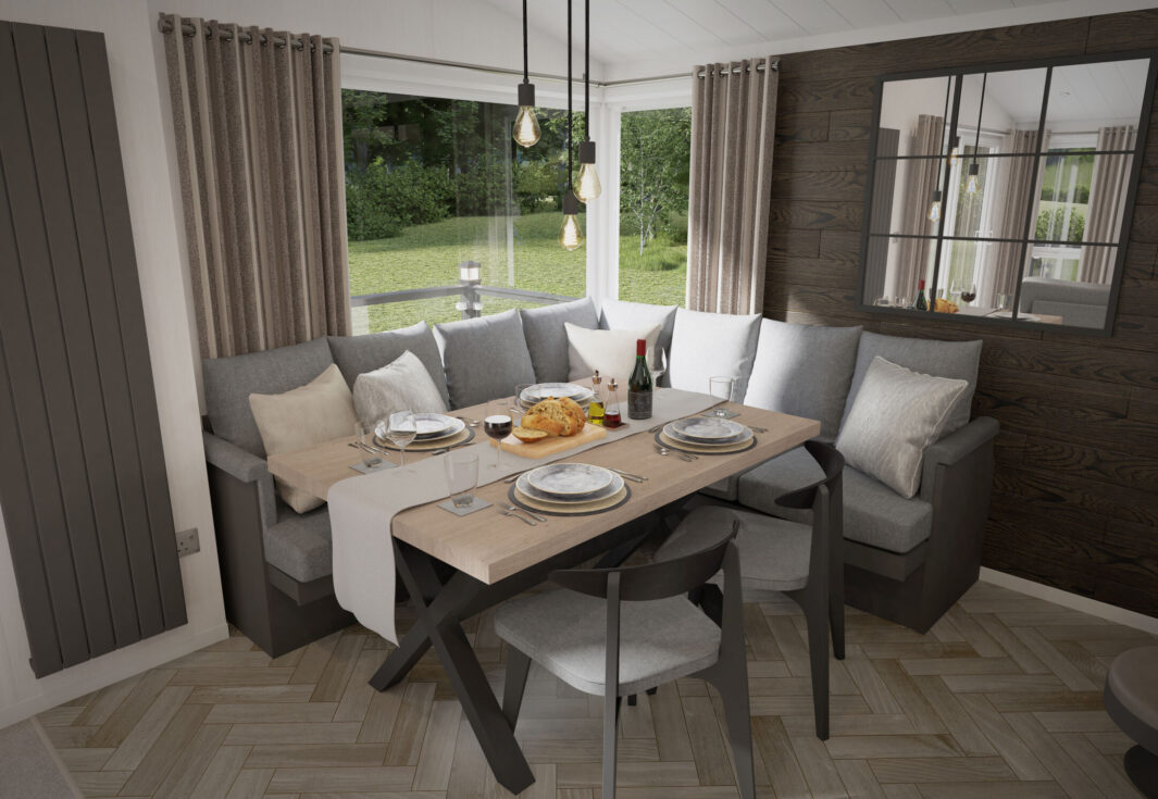 New Swift Toronto Lodge Static Caravan urban dining area