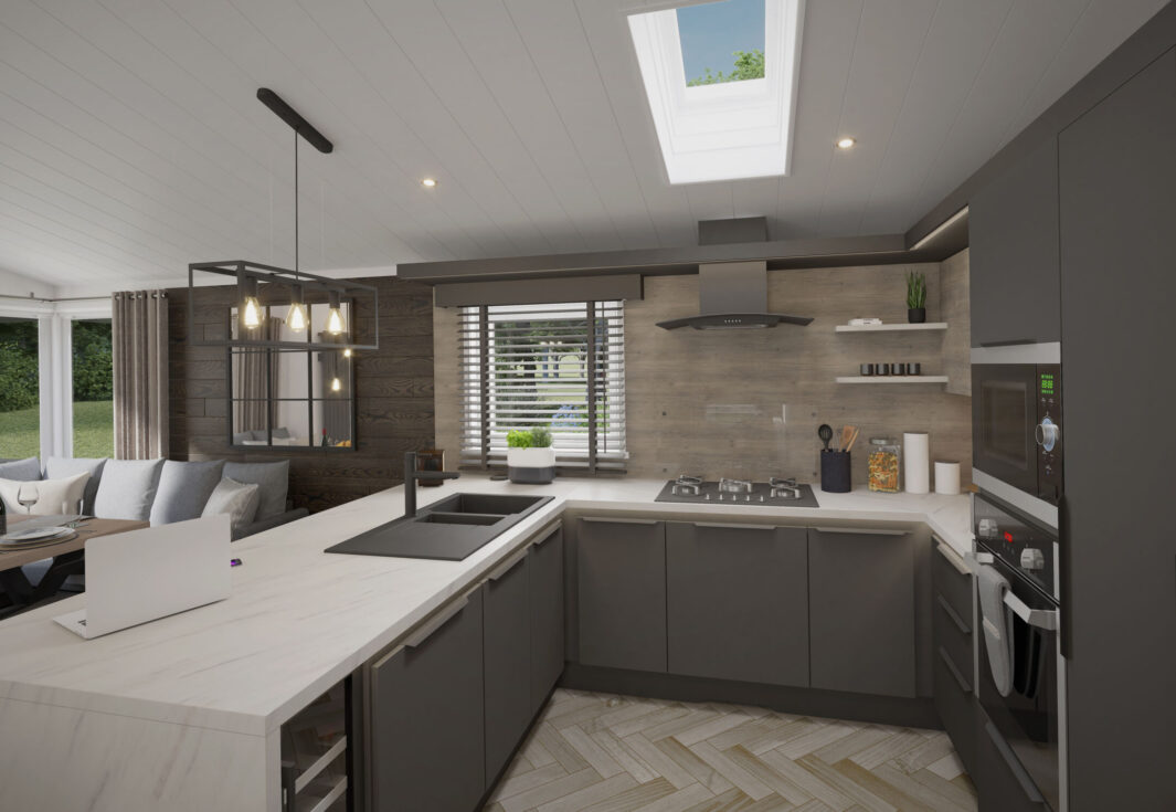 New Swift Toronto Lodge Static Caravan Urban kitchen
