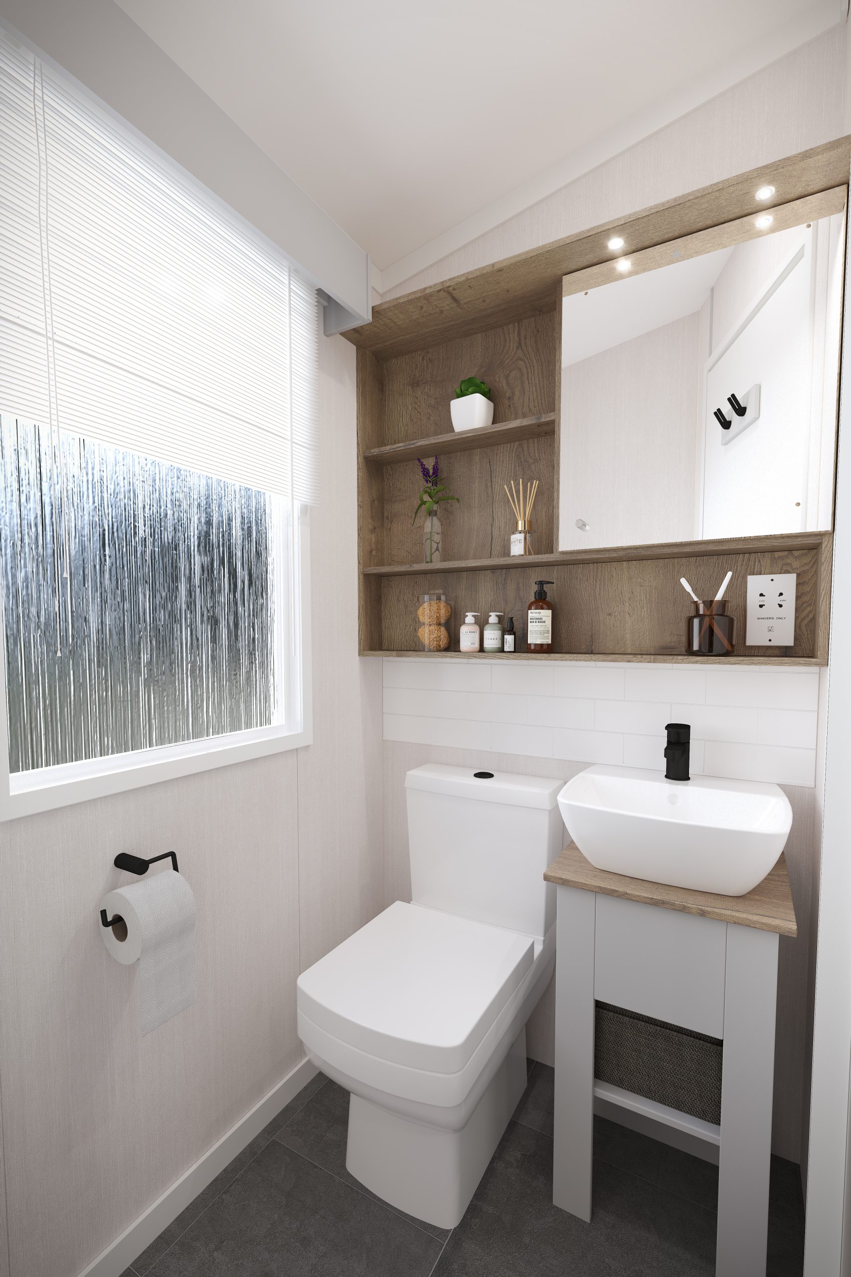 New Swift Margaux Static Caravan bathroom