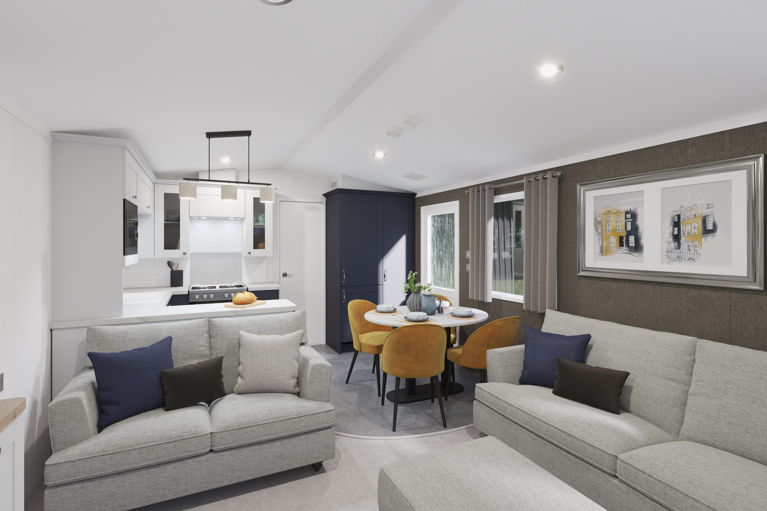 New Swift Margaux Static Caravan lounge