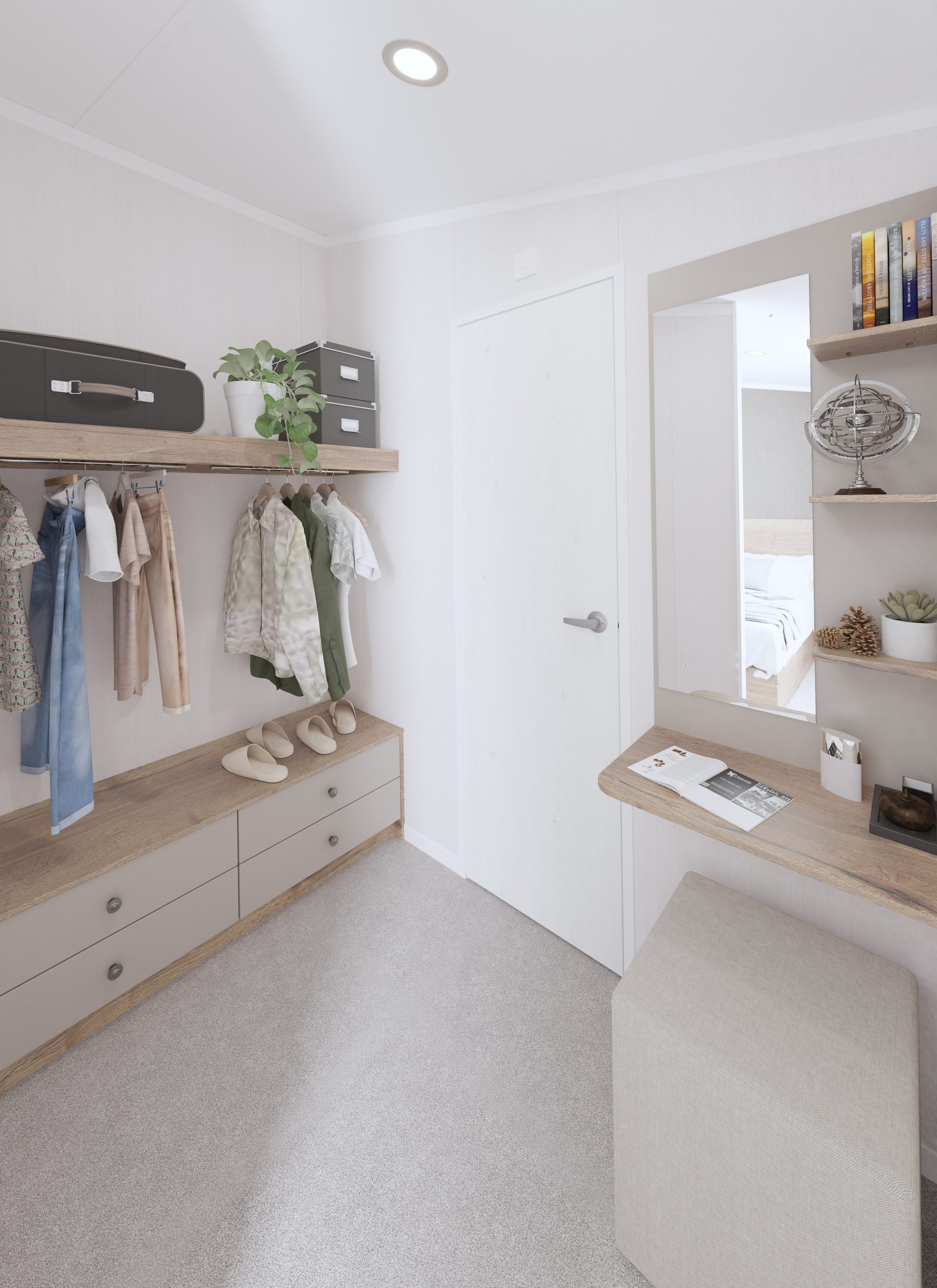 New Swift Montreal Lodge Static Caravan Wardrobe