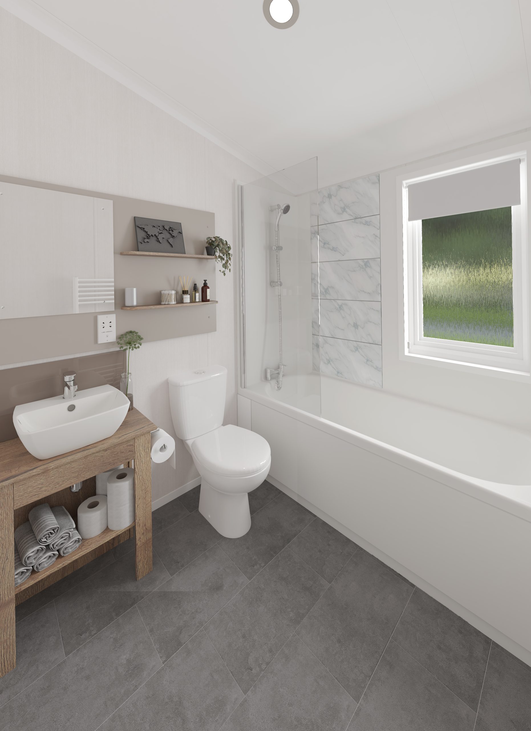 New Swift Montreal Lodge Static Caravan Bathroom