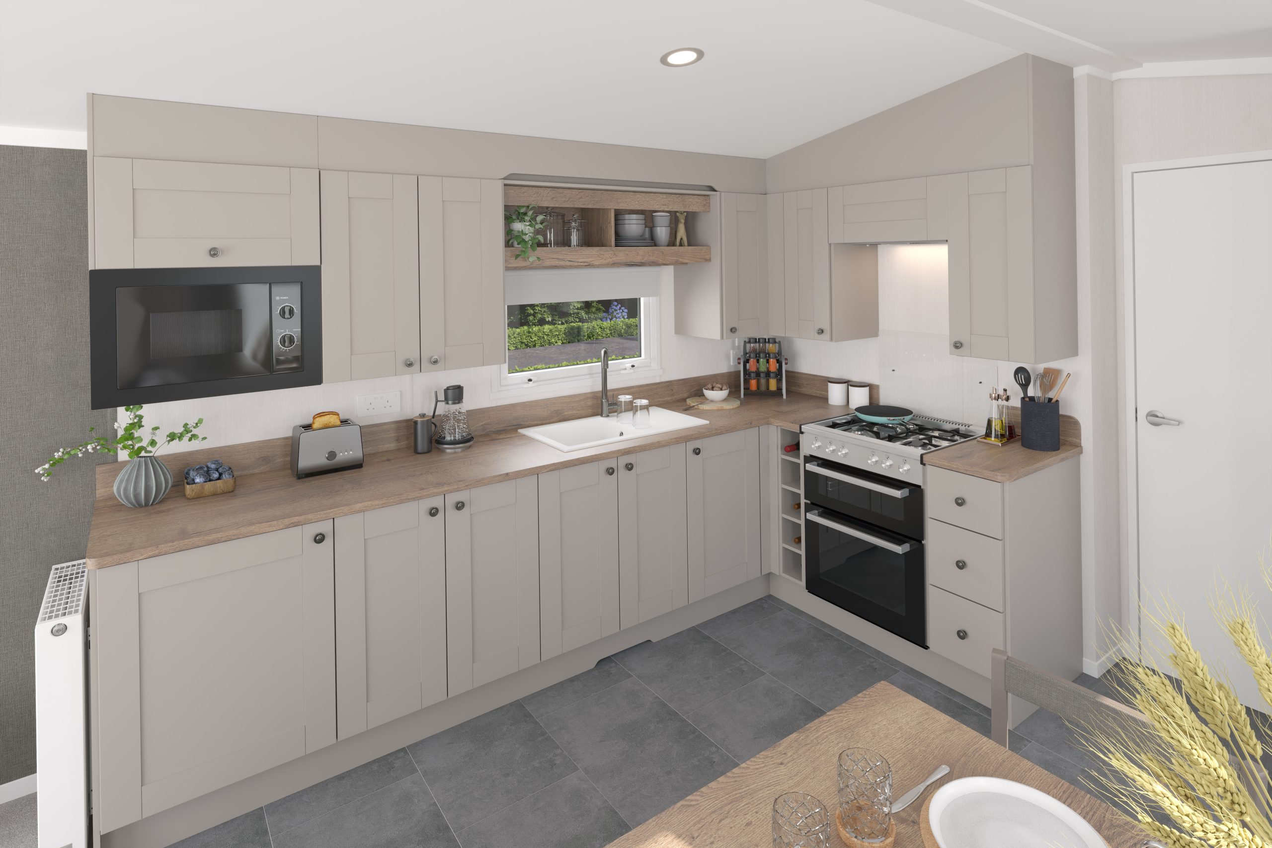 New Swift Morlaix Static Caravan kitchen