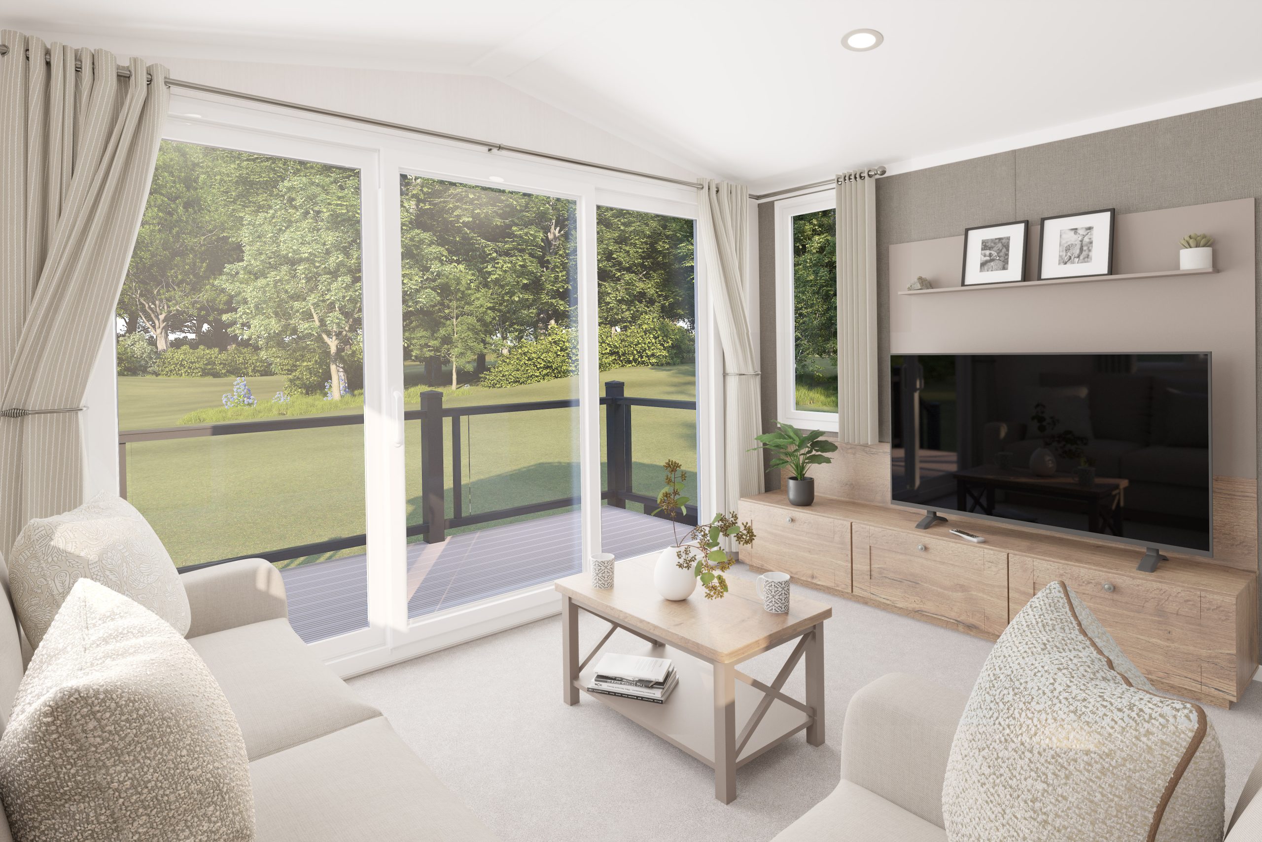 New Swift Morlaix Static Caravan lounge