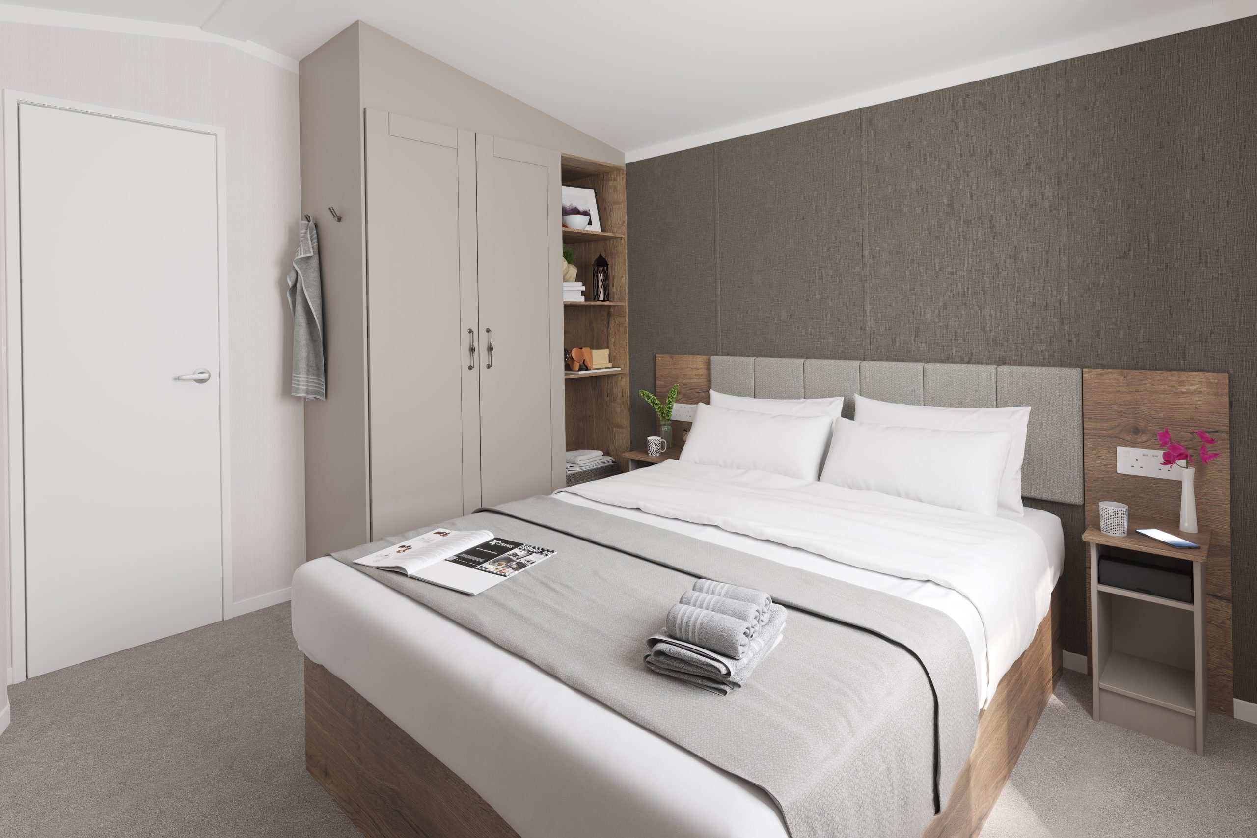 New Swift Morlaix Static Caravan master bedroom