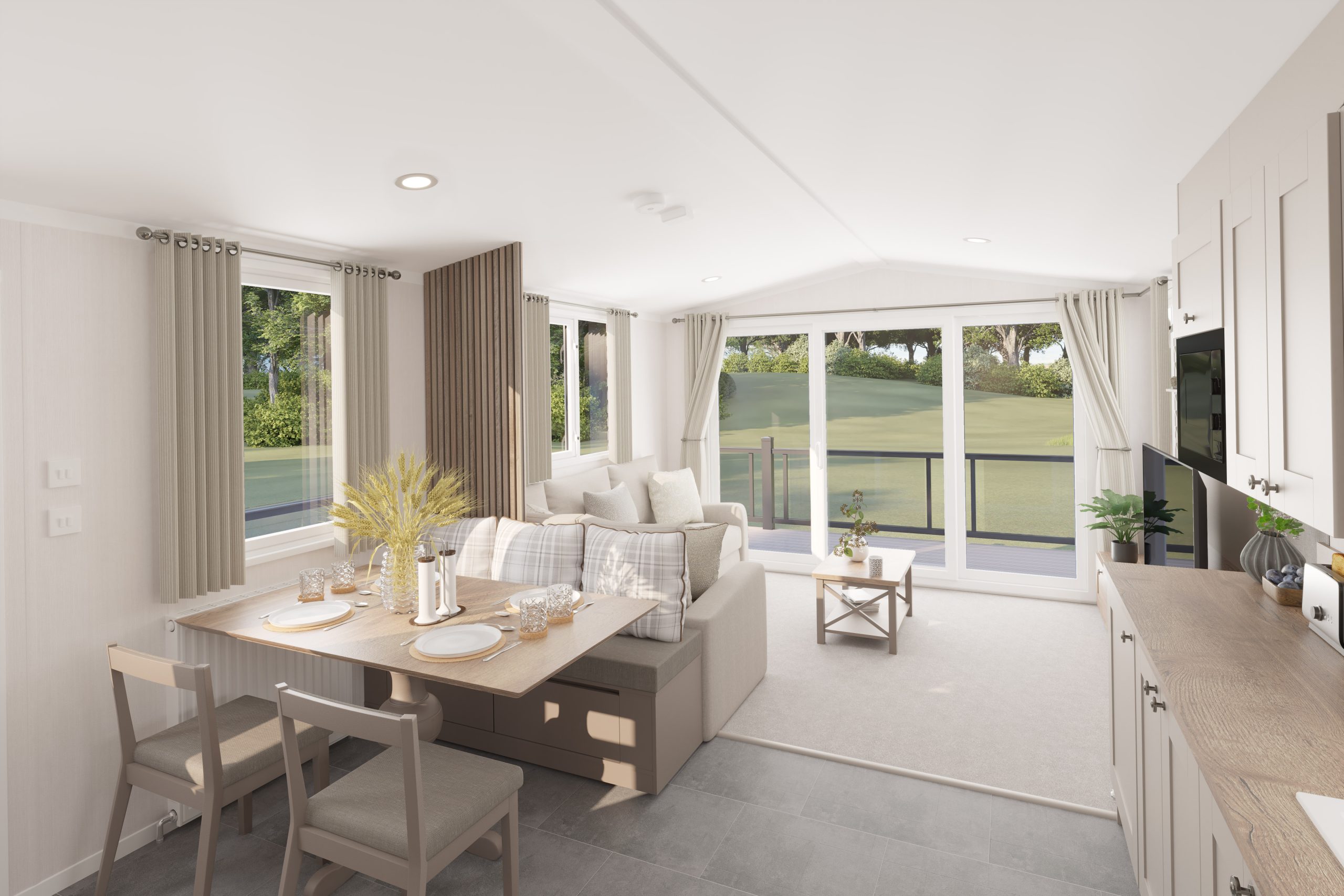 New Swift Morlaix Static Caravan lounge diner