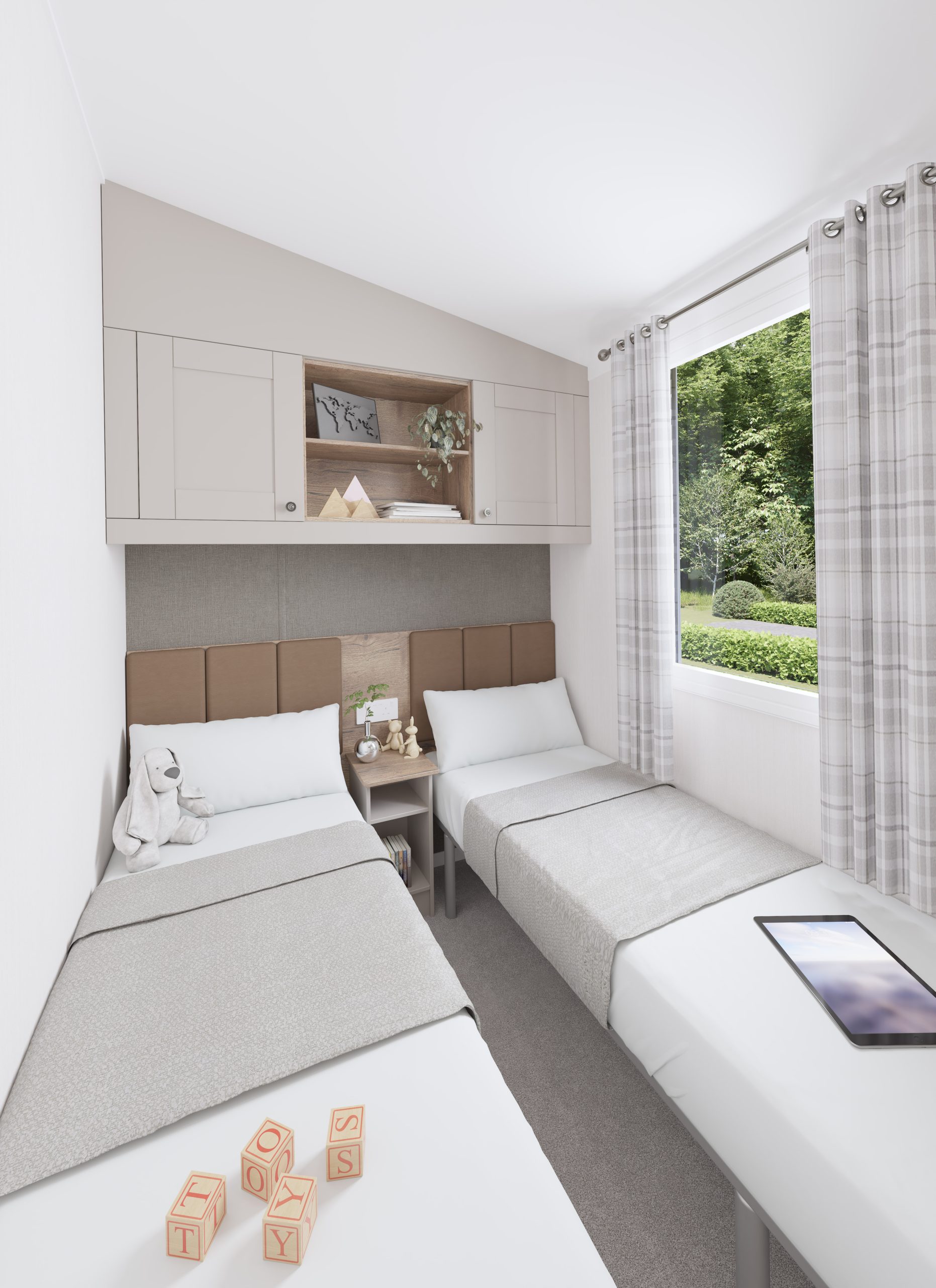 New Swift Morlaix Static Caravan twin bedroom